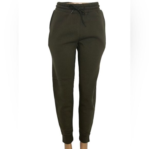 Dark Olive Joggers Track Pants - Picture 3 of 10